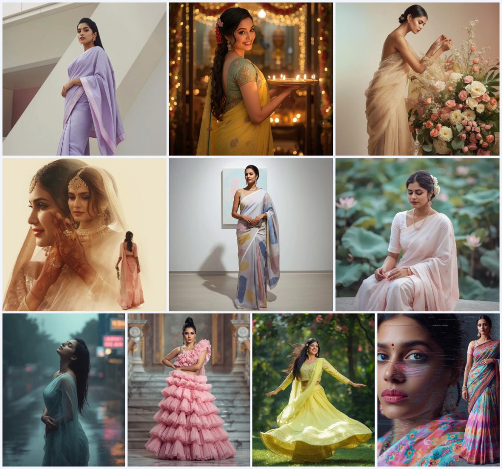 Best 10 Trending Peacock Saree Prompt for Majestic Visuals | traditional saree prompt for chatgpt in english for girl