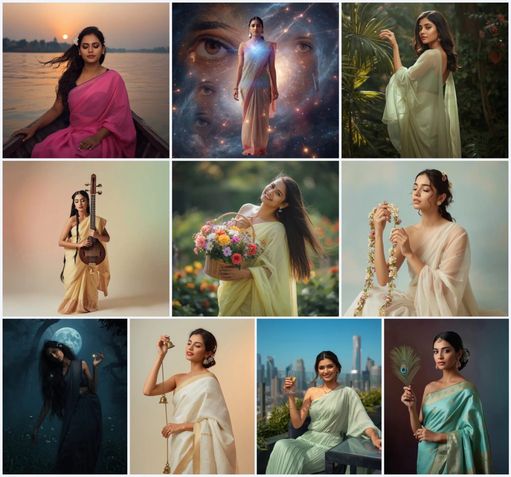 New 10 Indian Traditional Saree Prompt For Wedding for Authentic Celebrations | prompt for girl photo editing