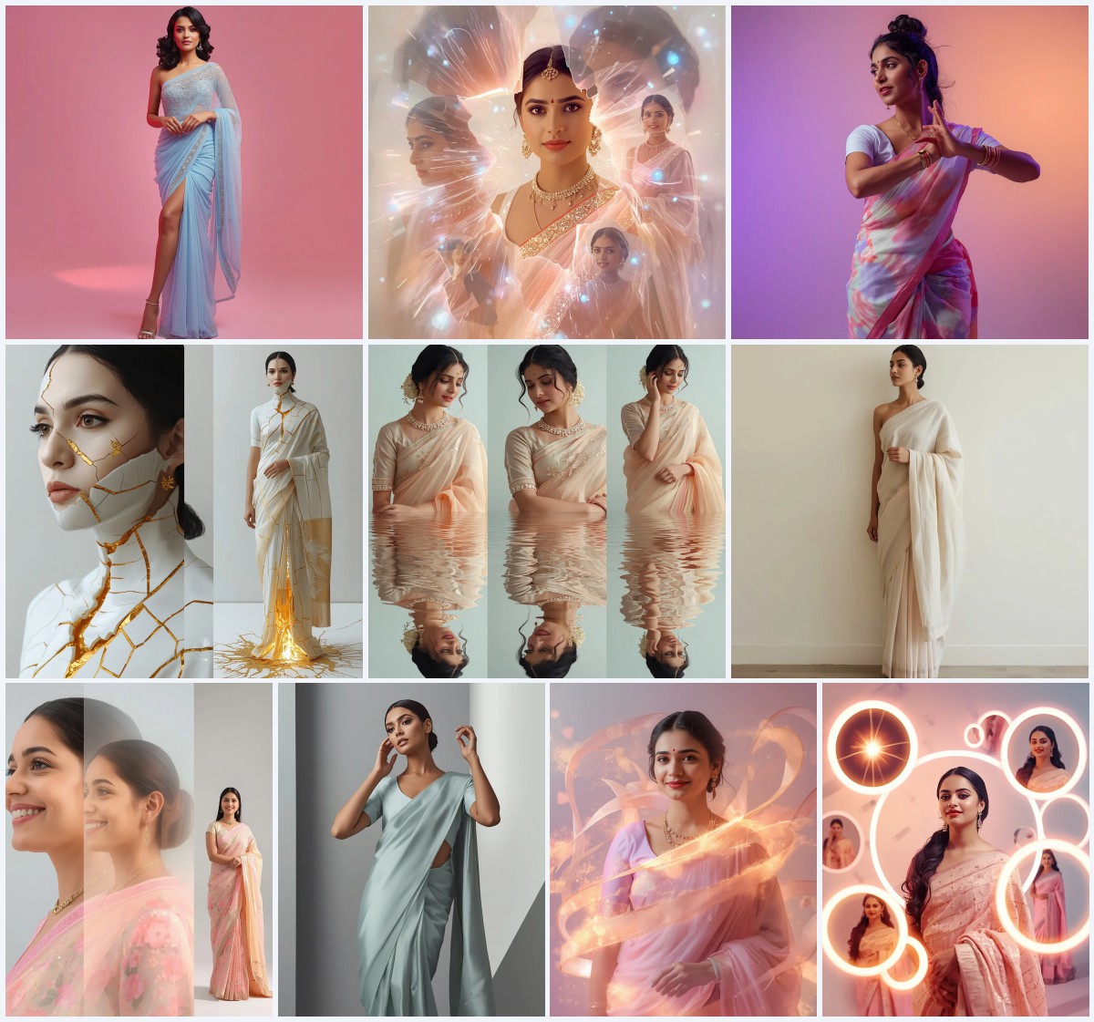 Top 10 Trending Saree Prompt for Viral Fashion | prompt for girls trending